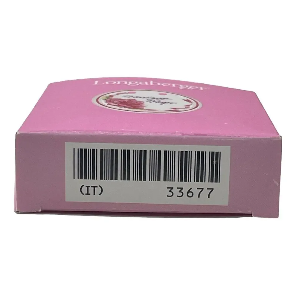 Longaberger Horizon of Hope Basket Tie-On Pink Floral 1998 Original Box Vintage - Picture 6 of 7